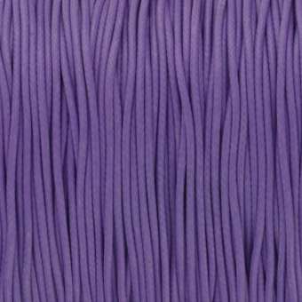 Gewachstes Schmuckband (100cm), 1mm breit, rund, violett violett