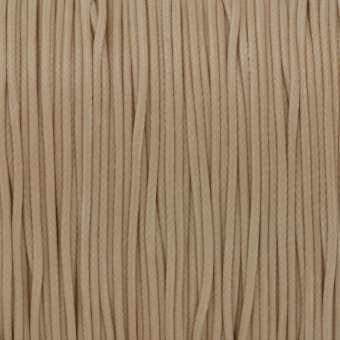 Gewachstes Schmuckband (100cm), 1mm breit, rund, sand sand