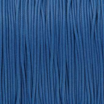 Gewachstes Schmuckband (100cm), 1mm breit, rund, jeansblau jeansblau