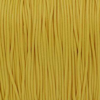 Gewachstes Schmuckband (100cm), 1mm breit, rund, zitronen gelb zitronen gelb