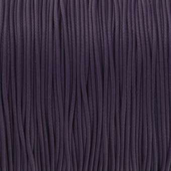 Gewachstes Schmuckband (100cm), 1mm breit, rund, lila lila
