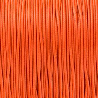 Gewachstes Schmuckband (100cm), 1mm breit, rund, orange orange