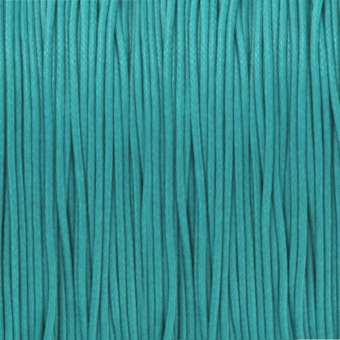 Gewachstes Schmuckband (100cm), 1mm breit, rund, safirtürkis safirtürkis