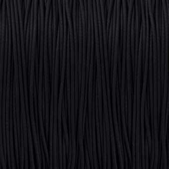 Gewachstes Schmuckband (100cm), 0,5mm breit, rund, schwarz 