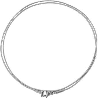 Halskette aus Edelstahl (Schlangenkette), 44 cm filigrane Schlangenkette, 44 cm