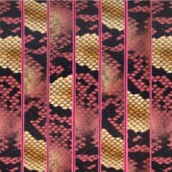 Geprägtes Kunstlederband, 10X2mm, 55cm, natur-pinkfarben natur-pinkfarben