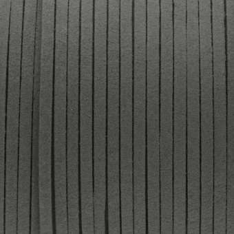 Schmuckband in Wildlederoptik (100cm), 3mm breit, dunkelgrau dunkelgrau