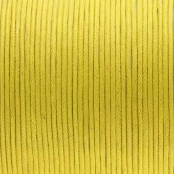 Gewachstes Baumwollband, (100cm), 2mm breit, safrangelb safrangelb