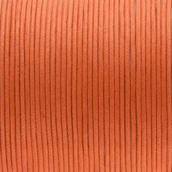 Gewachstes Baumwollband, 100cm, 2mm breit, hellorange hellorange