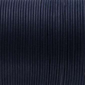 Gewachstes Baumwollband, 100cm, 2mm breit, blau-grau blau-grau