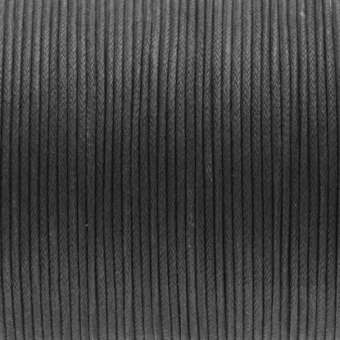 Gewachstes Baumwollband, (100cm), 2mm breit, grau grau