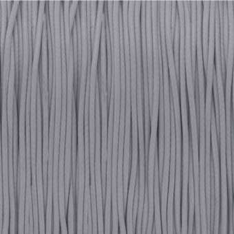 Gewachstes Schmuckband (100cm), 0,75mm breit, rund, silbergrau silbergrau