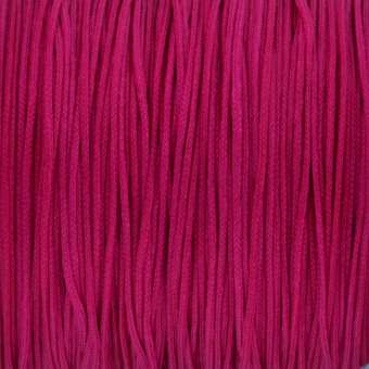 Gewachstes Schmuckband (100cm), 0,75mm breit, rund, pink 