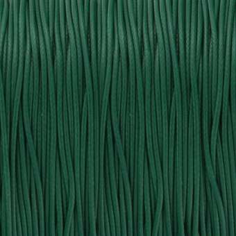 Gewachstes Schmuckband (100cm), 0,75mm breit, rund, dunkelgrün dunkelgrün