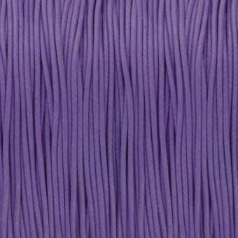 Gewachstes Schmuckband (100cm), 0,75mm breit, rund, violett violett