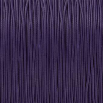 Gewachstes Schmuckband (100cm), 0,75mm breit, rund, lila farben lila farben
