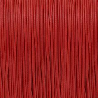 Gewachstes Schmuckband (100cm), 0,75mm breit, rund, rot rot
