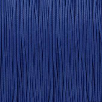 Gewachstes Schmuckband (100cm), 0,75mm breit, rund, jeansblau jeansblau
