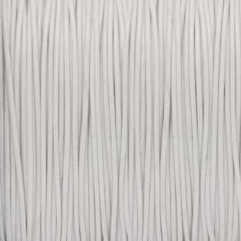 Gewachstes Schmuckband (100cm), 0,75mm breit, rund, weiß weiß