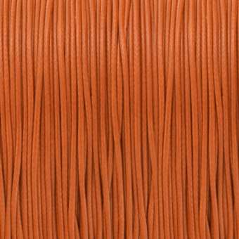 Gewachstes Schmuckband (100cm), 0,75mm breit, rund, orange orange