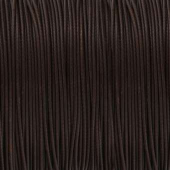 Gewachstes Schmuckband (100cm), 0,75mm breit, rund, dunkelbraun dunkelbraun