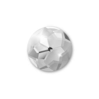 Cabochon, Ø 10 mm, Glas, rund, crystal crystal