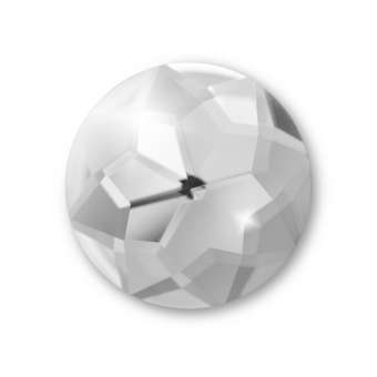 Cabochon, Ø 16 mm, Glas, rund, crystal crystal