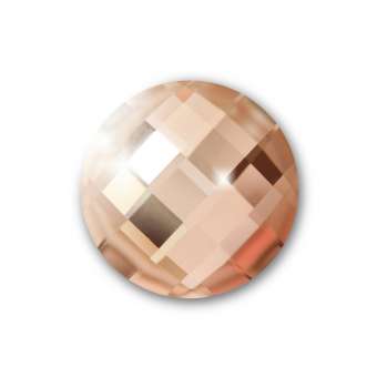Cabochon, Ø 14 mm, Glas, rund, rosa rosa
