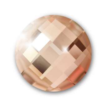 Cabochon, Ø 18 mm, Glas, rund, rosa rosa