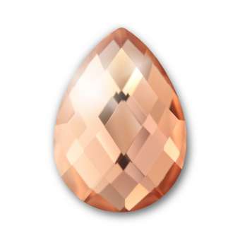 Cabochon, Ø 13X18 mm, Glas, Tropfen, rosa rosa