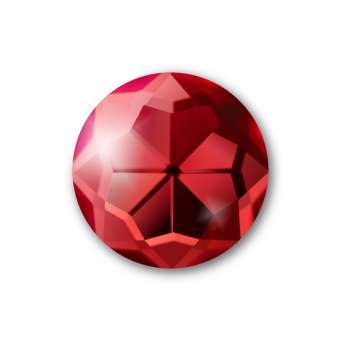 Cabochon, Ø 14 mm, Glas, rund, rot rot