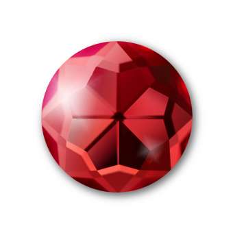 Cabochon, Ø 16 mm, Glas, rund, rot rot