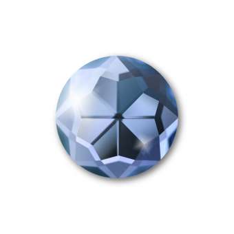 Cabochon, Ø 12 mm, Glas, rund, blau blau
