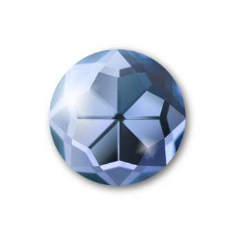 Cabochon, Ø 14 mm, Glas, rund, blau blau