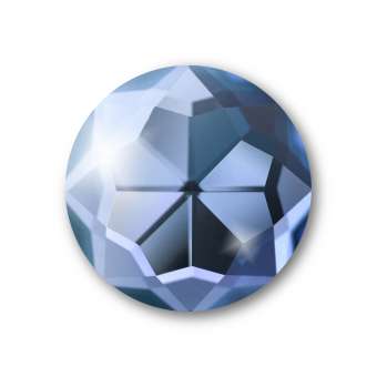 Cabochon, Ø 16 mm, Glas, rund, blau blau