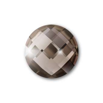 Cabochon, Ø 12 mm, Glas, rund, champagne champagne