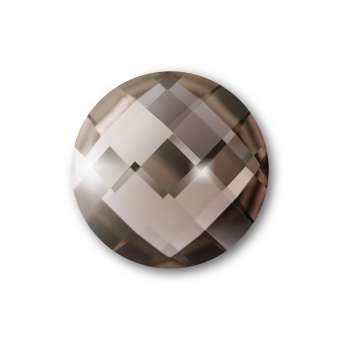 Cabochon, Ø 14 mm, Glas, rund, champagne champagne