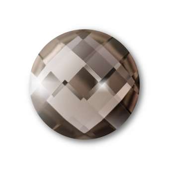 Cabochon, Ø 16 mm, Glas, rund, champagne champagne