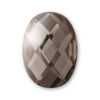 Cabochon, Ø 13X18 mm, Glas, oval, champagne champagne