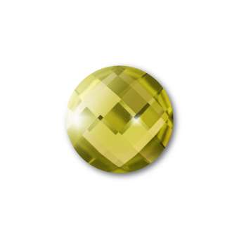 Cabochon, Ø 10 mm, Glas, rund, limette limette
