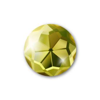 Cabochon, Ø 12 mm, Glas, rund, limette limette