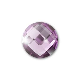 Cabochon, Ø 10 mm, Glas, rund, lila lila