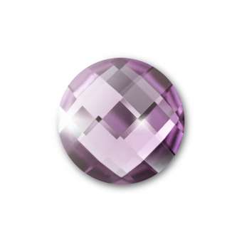 Cabochon, Ø 12 mm, Glas, rund, lila lila