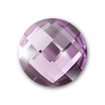 Cabochon, Ø 16 mm, Glas, rund, lila lila