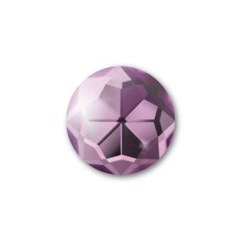 Cabochon, Ø 10 mm, Glas, rund, lila lila