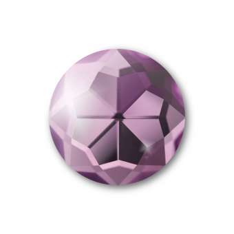 Cabochon, Ø 14 mm, Glas, rund, lila lila
