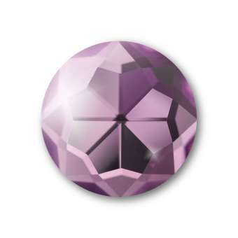 Cabochon, Ø 16 mm, Glas, rund, lila lila