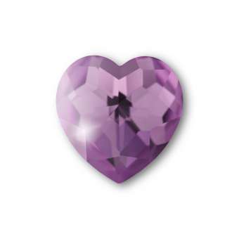 Cabochon, Ø 8X8 mm, Glas, Herz, lila lila
