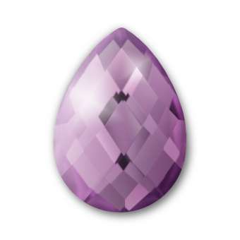 Cabochon, Ø 13X18 mm, Glas, Tropfen, lila lila