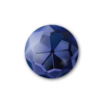 Cabochon, Ø 12 mm, Glas, rund, royalblau royalblau